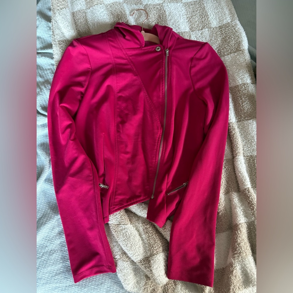 Hot Pink Moto Jacket - M